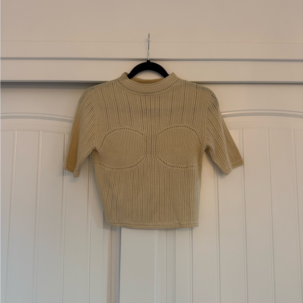 Uniqlo Cream Knit Top